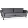 Country 3-sits soffa - Gr (tyg) / Svarta ben + Mbeltassar