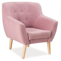 Fåtölj Aliana - Rosa/bok Fåtölj Aliana - Rosa/bok