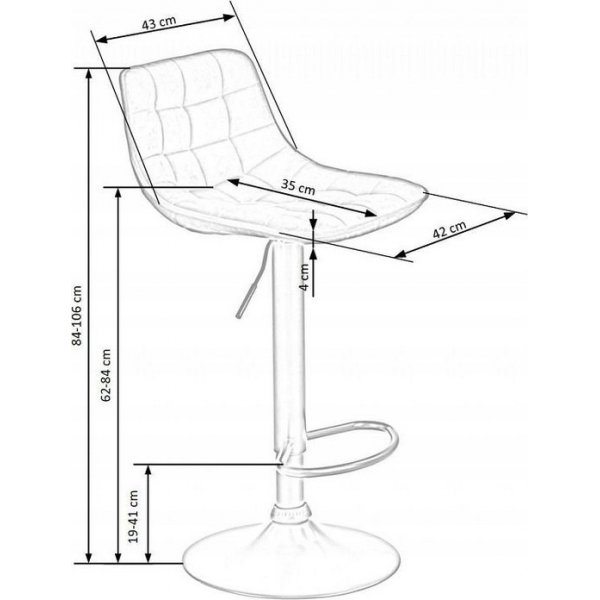 Tabouret de bar Plican 95 - Beige