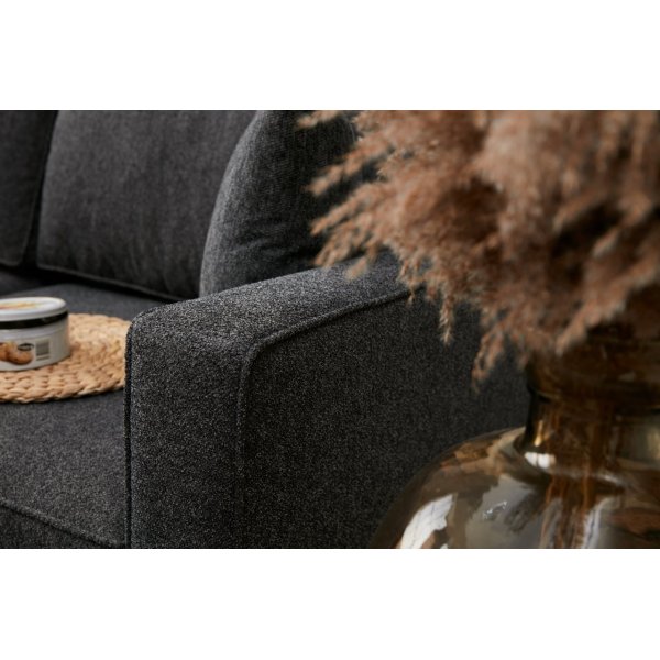 Canap divan Berlin - Anthracite/noir