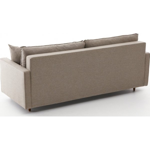 Canapé convertible 3 places Eca - Blanc crème Canapé convertible 3 places Eca - Blanc crème