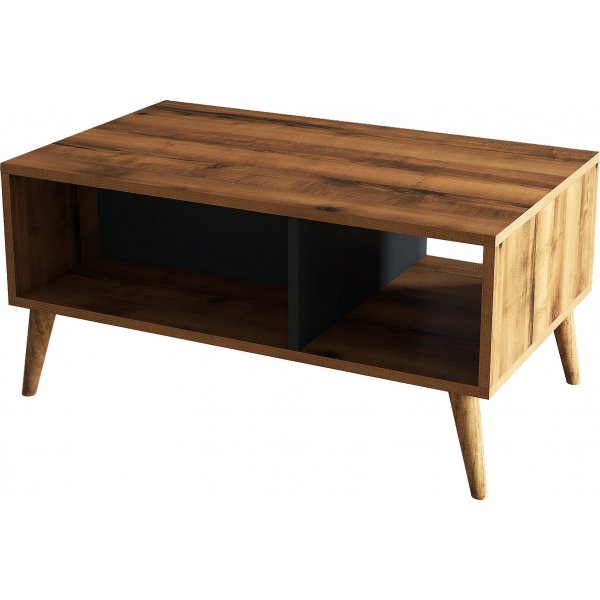 Table basse Exxen 90 x 41,6 cm - Noyer/anthracite