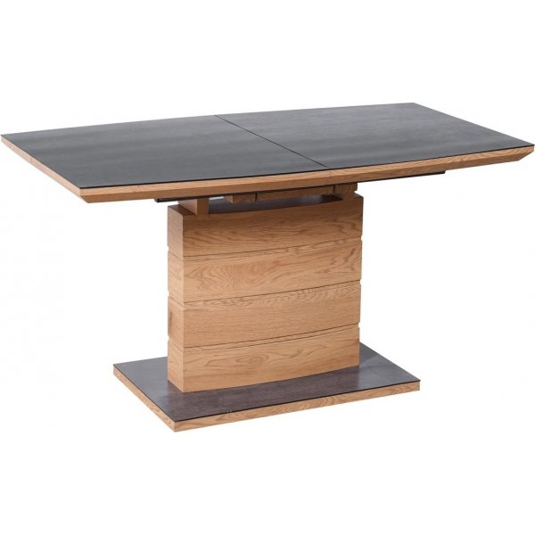 Table  manger Viggen 140-180 cm - Gris fonc/chne