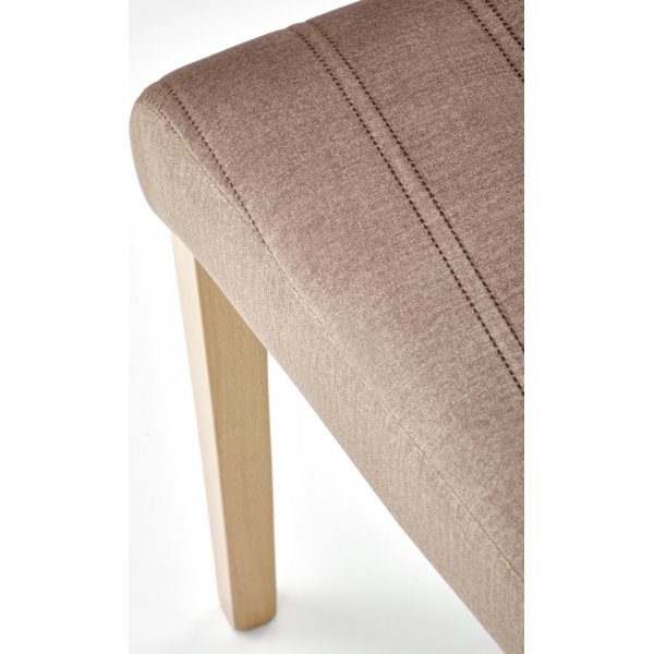 Chaise de salle à manger chiné - Velours beige/hêtre Chaise de salle à manger chiné - Velours beige/hêtre