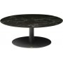 Pandora soffbord 100 x 100 cm - Svart marmorimitation