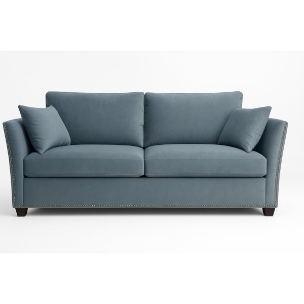Soffa Liberty 2,5-sits med nitar - Blgrn