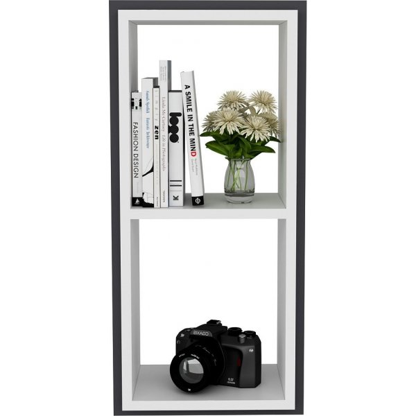 Zera vägghylla - Antracit/vit Zera vägghylla - Antracit/vit