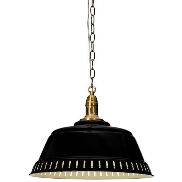 Pot taklampa - Svart/mssing