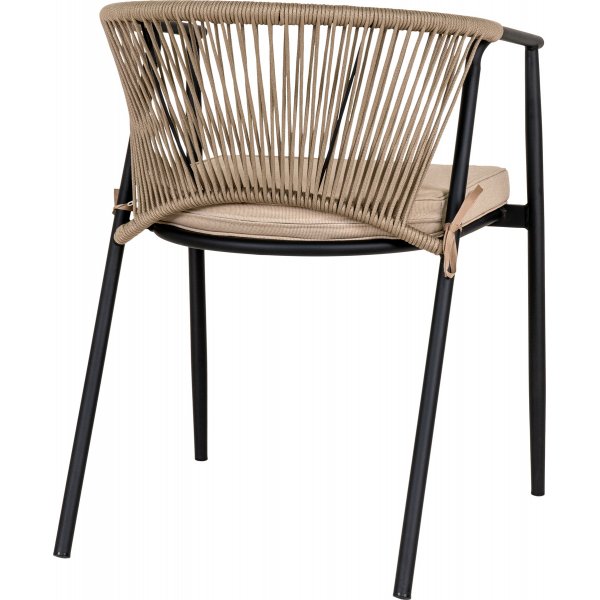 Chaise d\\\'extrieur Napoli noir / Beige