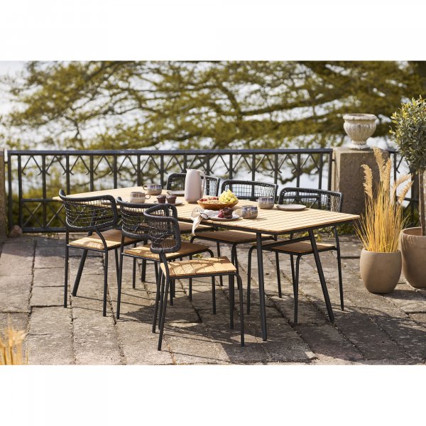 Nashville utematstol - Svart/Natur Nashville utematstol - Svart/Natur