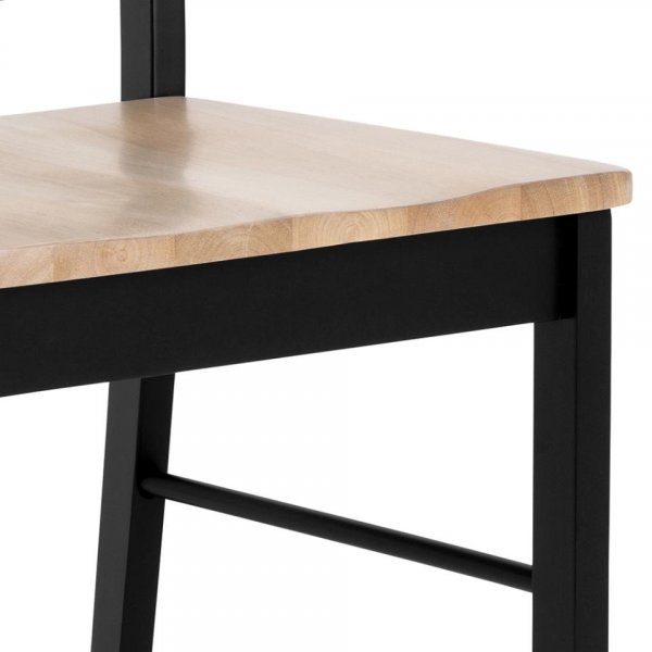 Elvira matstol - Vitpigmenterad/svart