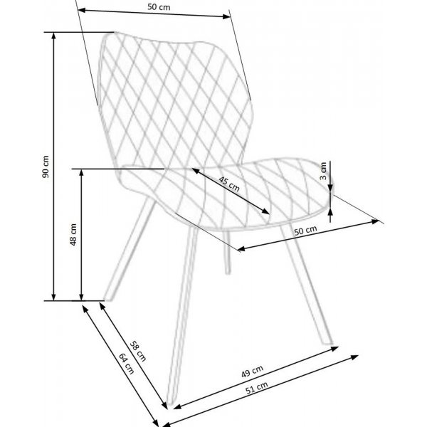 Chaise de salle  manger Cadeira 360 - Beige