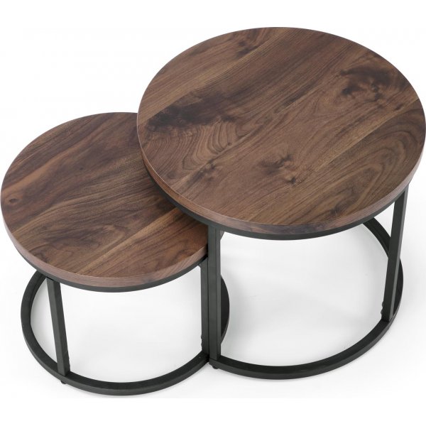 Satsbord valnöt/svart Ø43/53 cm - Tore Satsbord valnöt/svart Ø43/53 cm - Tore