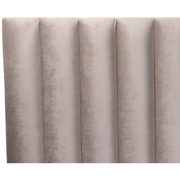 Tte de lit Pernilla gris beige (Velours) - Toutes largeurs