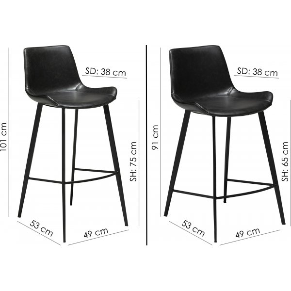 Tabouret de bar Hype - PU marron Tabouret de bar Hype - PU marron