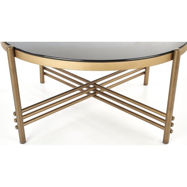 Salontafel Jenelle in zwart/goud - Ø80 cm Salontafel Jenelle in zwart/goud - Ø80 cm