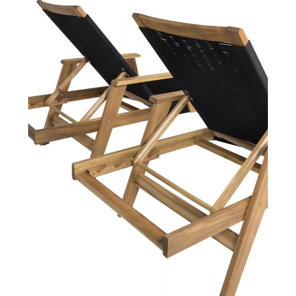 Little John solsäng - Svart/natur Little John solsäng - Svart/natur