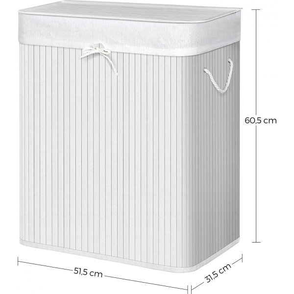 Panier à linge Carolin 100 l - Blanc Panier à linge Carolin 100 l - Blanc