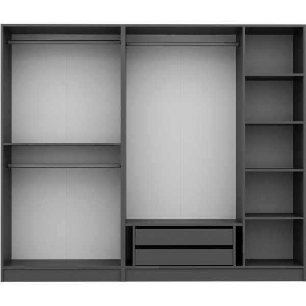 Cikani garderob 225x52x210 cm - Antracit Cikani garderob 225x52x210 cm - Antracit