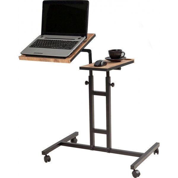 Glen laptopbord 67x45,5 cm - Furu/svart (på hjul) Glen laptopbord 67x45,5 cm - Furu/svart (på hjul)