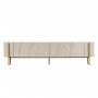 TV-b�nk Nemming 180 cm - Travertin/guld