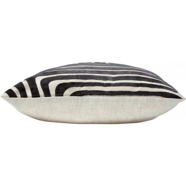 Molly kussenhoes 45 x 45 cm - Grijs-zwart