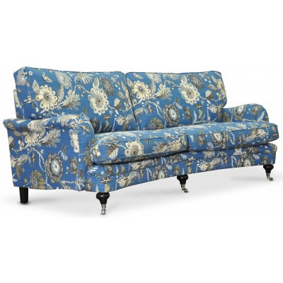 Savoy 3-sits svngd soffa med blommigt tyg - Havanna Bl