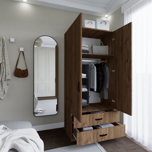 Yaman garderob 80 x 47 x 182 cm - Furu