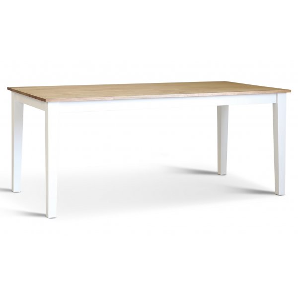 Matgrupp; Bord med 6 st stolar med eksits  Vit / Oljad ek - Daln