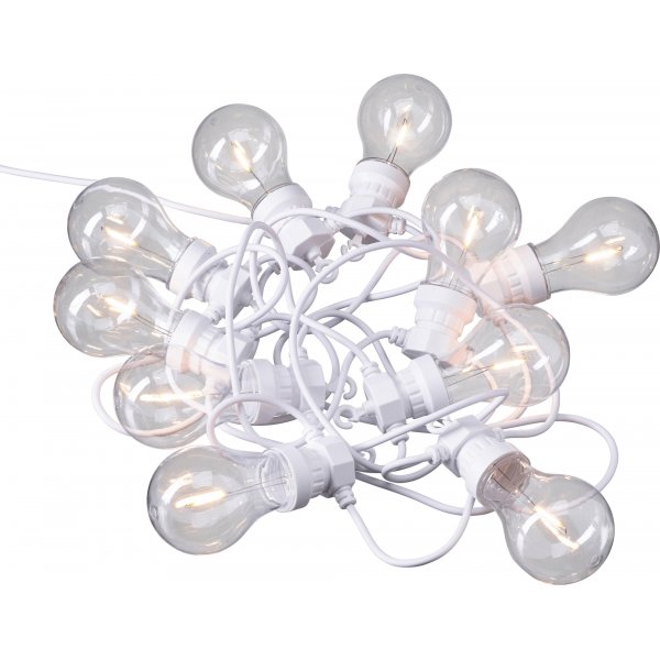 Guirlande lumineuse lumineuse pour extrieur - 8,7 m - Blanc