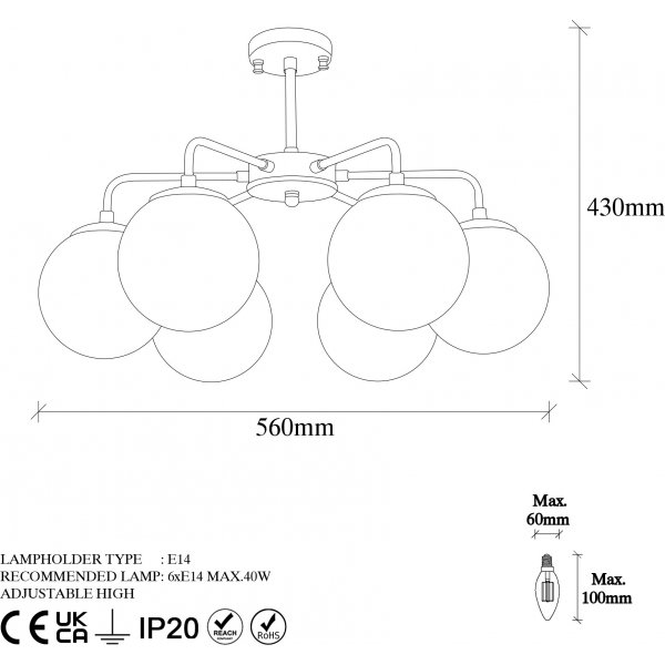 Plafonnier filaire 11011 - Vintage