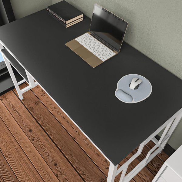 Bureau Kennesaw 120 x 60 cm - Blanc/anthracite Bureau Kennesaw 120 x 60 cm - Blanc/anthracite