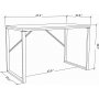Layton skrivbord 120 x 60 cm - Svart/antracit