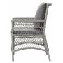 Utegrupp; 4 stolar och matbord 110 cm gr/rotting - Jacksonville/Provence