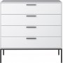 Slimline byr 90 x 40 x 87 cm - Vit/svart