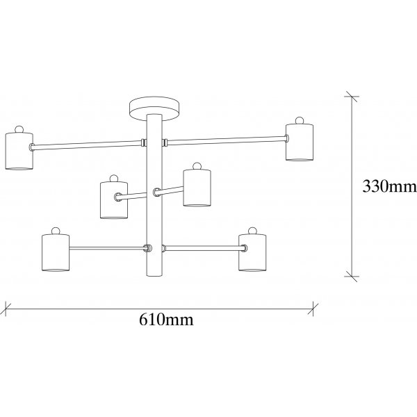 Plafonnier Hexa 6941 - Noir Plafonnier Hexa 6941 - Noir