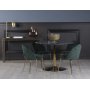 Plaza matgrupp, marmorbord med 4 st Plaza sammetsstolar - Grn/Gr/Mssing