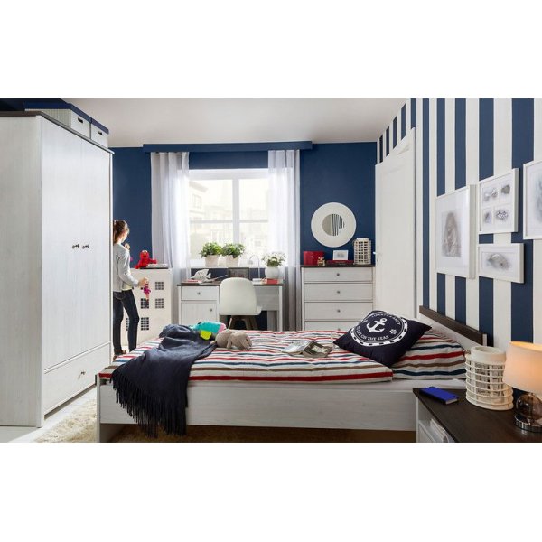 Salvador nachtkastje - Wit/zwart Salvador nachtkastje - Wit/zwart