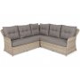 Hrnsoffa Bergamo med ftlj & bord - Beige/beige melerad
