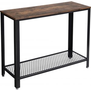 Table console Freddie 101,5 x 35 cm - Marron/noir