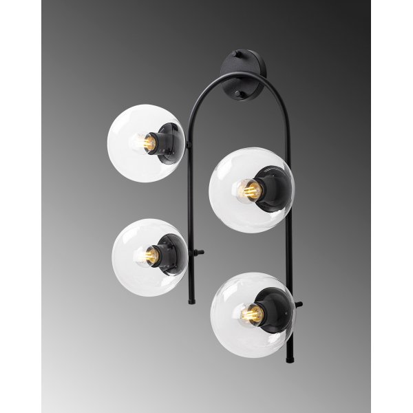 Klenod wandlamp 10590 - Zwart