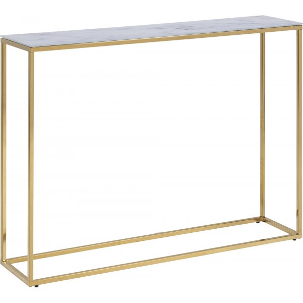 Console Alisma 110 cm - Marbre blanc/or