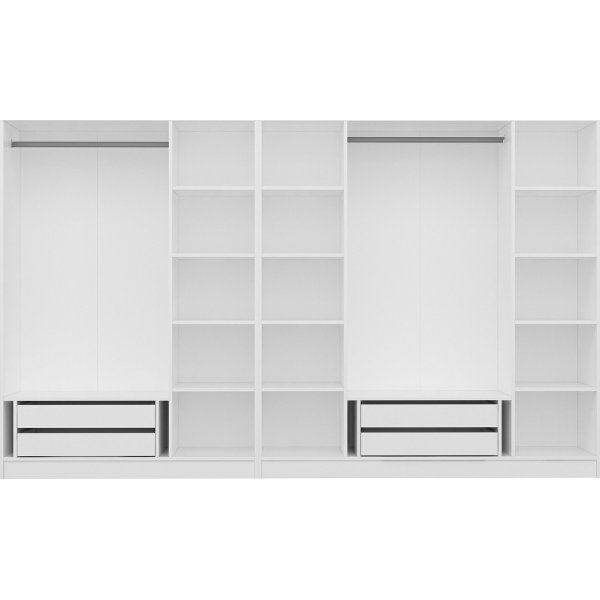Armoire Cikani 315x52x210 cm, variante B - Blanc Armoire Cikani 315x52x210 cm, variante B - Blanc