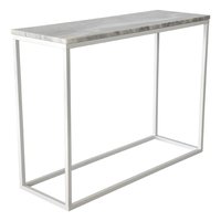 Accent konsolbord - Vit marmor/Vit Accent konsolbord - Vit marmor/Vit