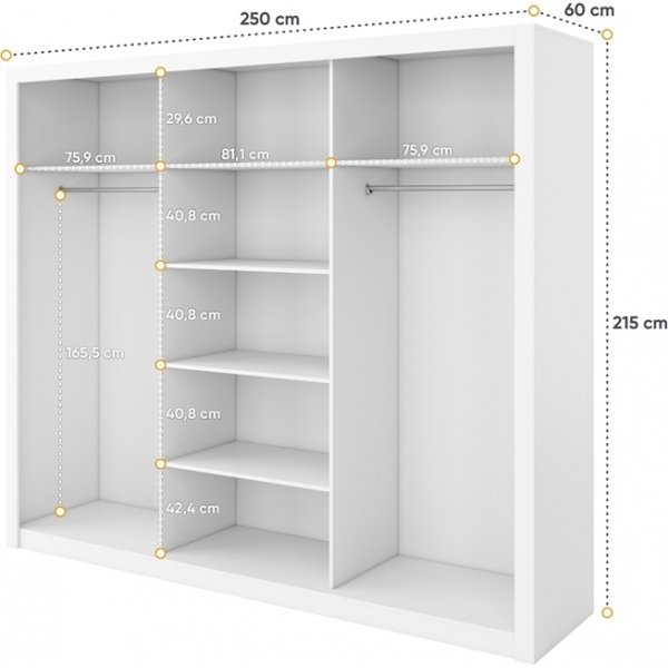 Einar garderob 1 med spegeldrrar - Gr