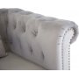Fauteuil chesterfield Churchill - Velours gris clair