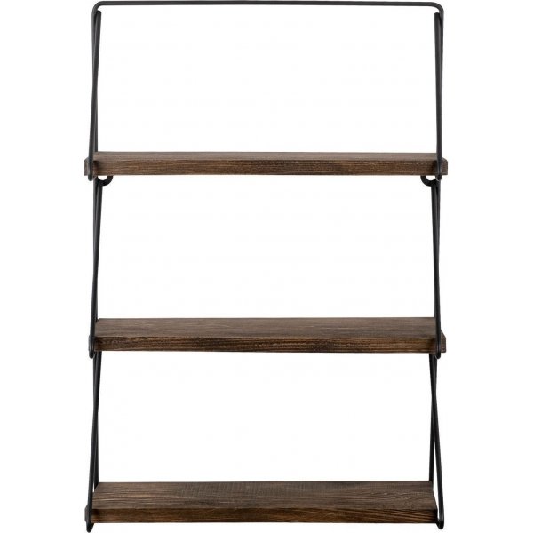 Viola wandplank - Zwart/walnoot