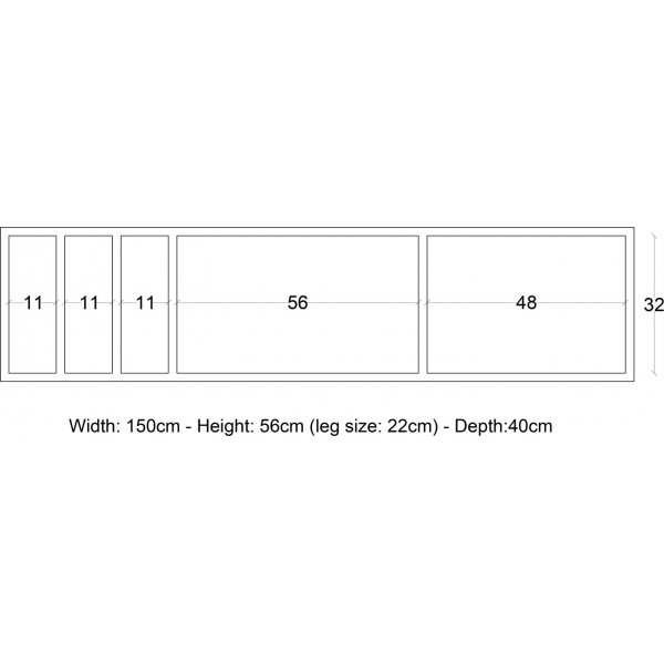 Maribor TV-bnk - Antracit/ek