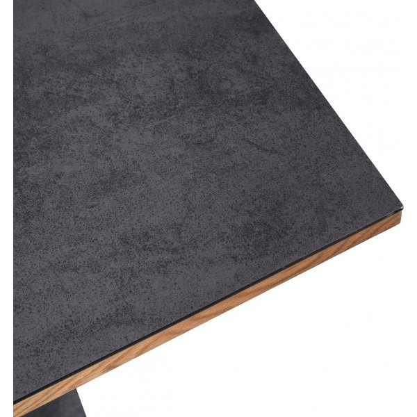 Table  manger Viggen 140-180 cm - Gris fonc/chne