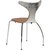 Dolphin stol - Ljusbrun lder / Krom / Aluminium